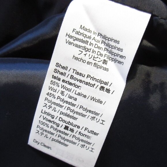 NWT J.Crew V-neck Lady Jacket in Navy Blue Maritime Tweed Crop 14 - Picture 4 of 4